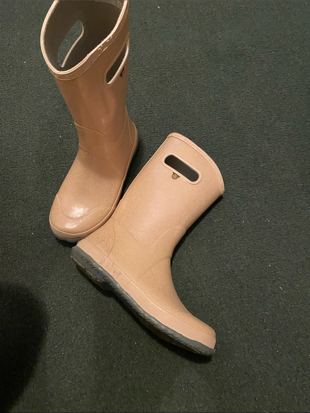 Bogs Women's Tan Pull-On Waterproof Rain Boots